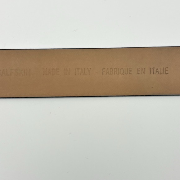 Caroll Calfskin  Embossed Python Effect Genuine Leather Belt Black Made In Italy - Picture 6 of 10